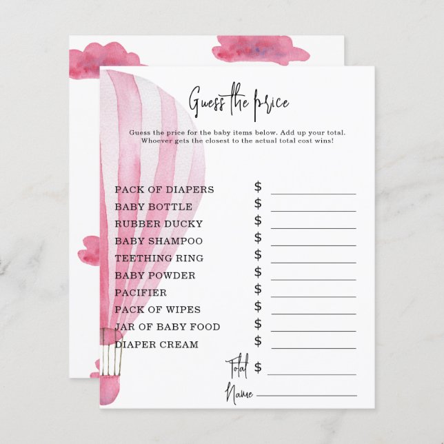 Ballon-Party | Price Guess Game (Vorne/Hinten)