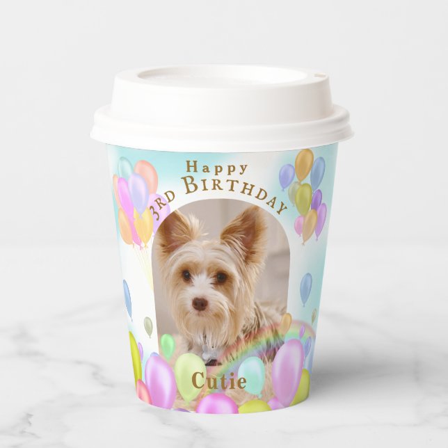 Ballon Pet Dog Pappbecher (Vorderseite)