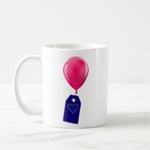 Ballon-Schild-Herz Kaffeetasse