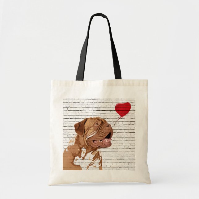 Ballon-Taschen-Tasche Dogue De Bordeaux Love Tragetasche (Vorne)