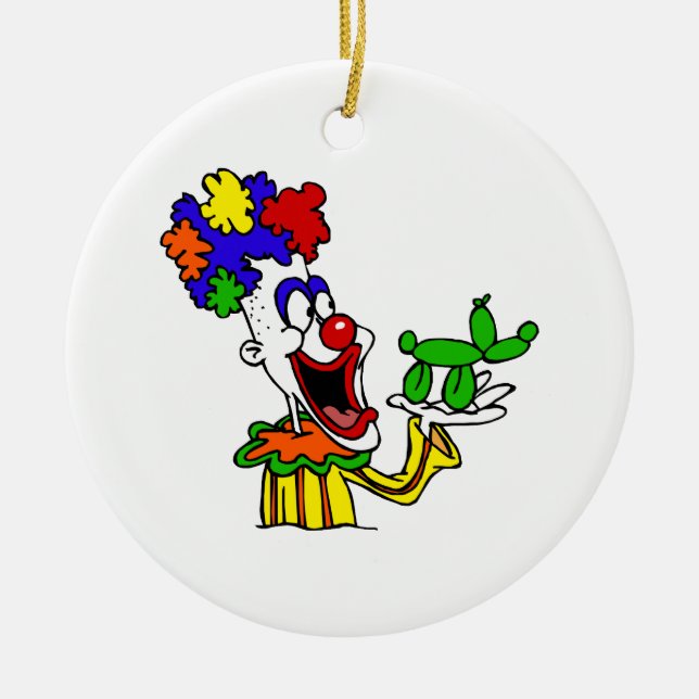 Ballon-Tier-Clown Keramik Ornament (Vorne)