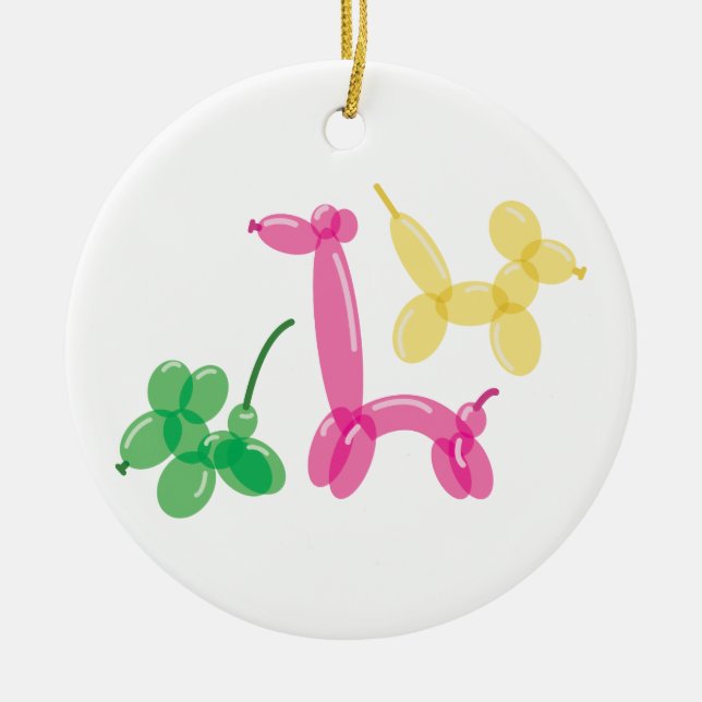 Ballon-Tiere Keramik Ornament (Vorne)