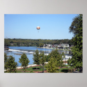 Ballon über Boathouse Row Poster