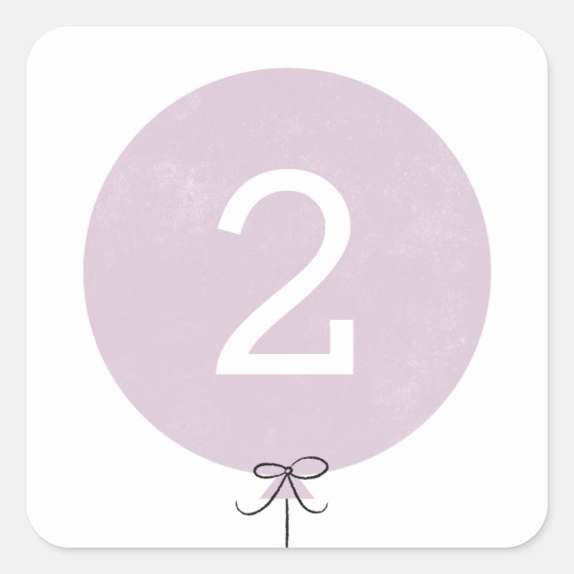 Ballonaufkleber - Lavendel Quadratischer Aufkleber (Vorderseite)