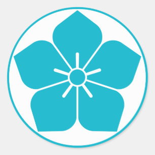 Ballonblume in Reiskuchen Runder Aufkleber