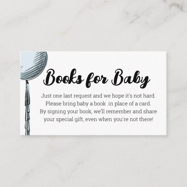 Ballonbücher für Babyverpackungskarte Begleitkarte (Vorderseite)