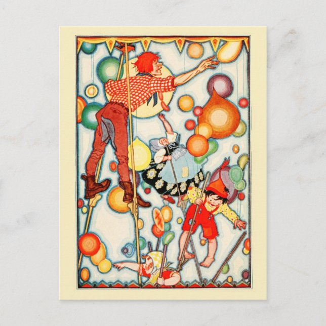 Ballone im Himmel Postkarte (Vorderseite)