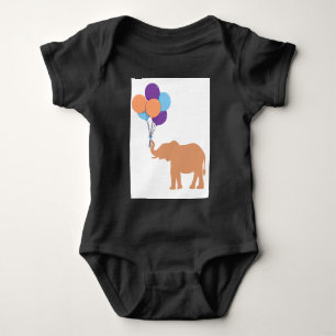 Ballonelefant Baby Strampler