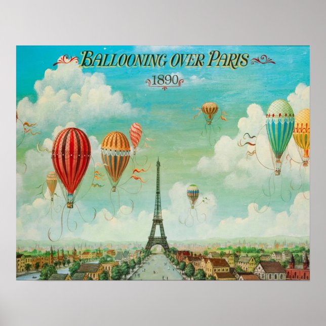 Ballonfahren über Paris Poster (Vorne)