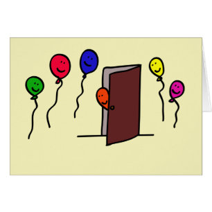 Ballonfahrer, die aus einem Schrank kommen