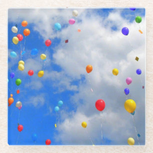 Ballonfreigabe Glasuntersetzer