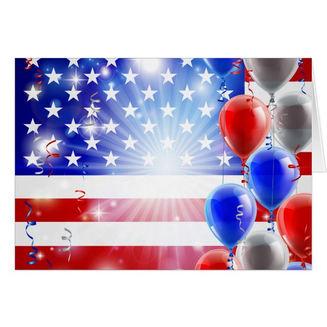 Ballonhintergrund USA am 4. Juli (Vorderseite (Horizontal))