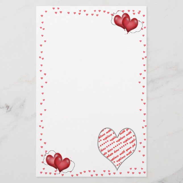 Ballonhörer mit Foto-Rahmen Briefpapier (Vorderseite)