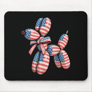Ballonhund Ballon drehen 4. Juli Amerikanisch Mousepad