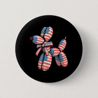 Ballonhund Ballontwisting 4. Juli Amerikanisch Button