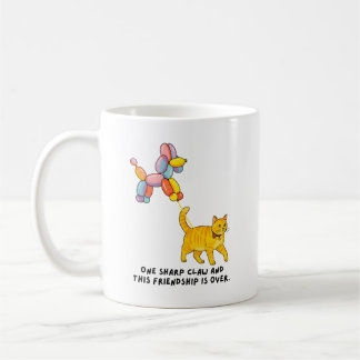 Ballonhund- und Katzenillustration Kaffeetasse