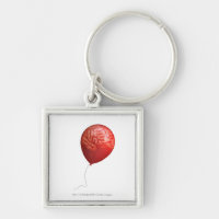 Ballonillustration mit einem gelegten Gehirn