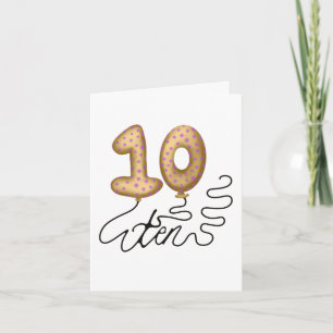 Ballonkarte zum 10. Geburtstag Karte