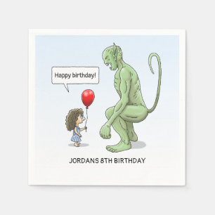 Ballonmädchen und Kobold Serviette