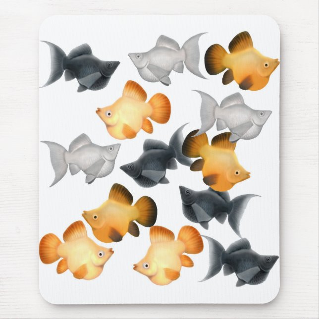 Ballonmollies-tropische Fische Mousepad (Vorne)