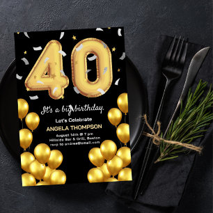 Ballons 40 Jahre Einladung zum Geburtstag