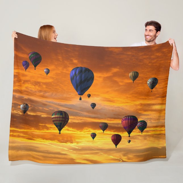 BALLONS AM SUNSET FLEECEDECKE (Beispiel)
