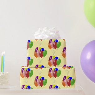 Ballons Design Jeder Farbige Hintergrund Geschenkpapier