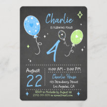 Ballons| Einladung zur Geburtstagskappe