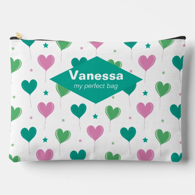 Ballons Herz. Zubehörtasche (Vorderseite)
