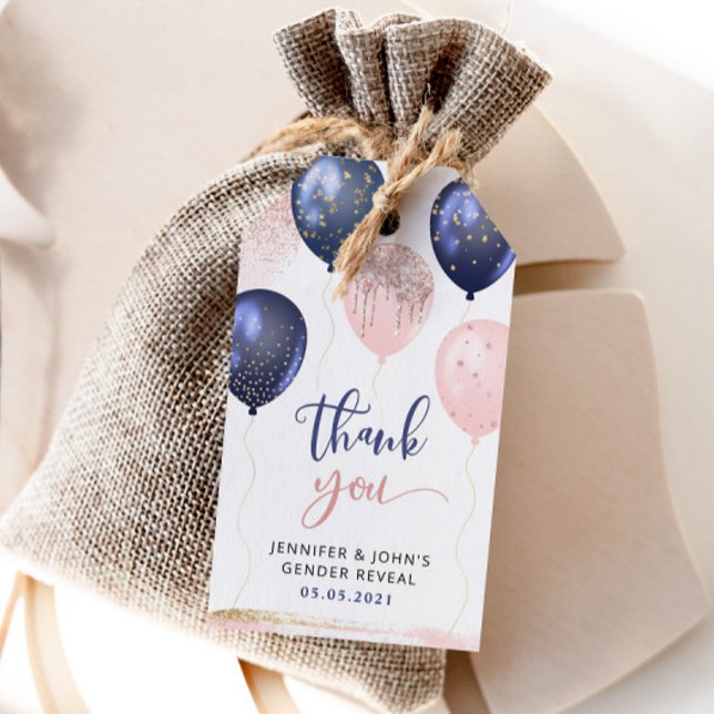 Ballons marinebrosa, goldenes Geschlecht offenbart Geschenkanhänger (Von Creator hochgeladen)