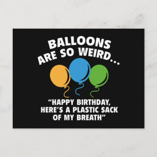 Ballons sind so komisch postkarte