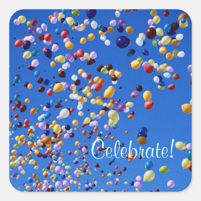 Ballons steigen - Aufkleber (Vorderseite)