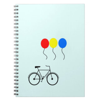 Ballons und Fahrräder Notizblock