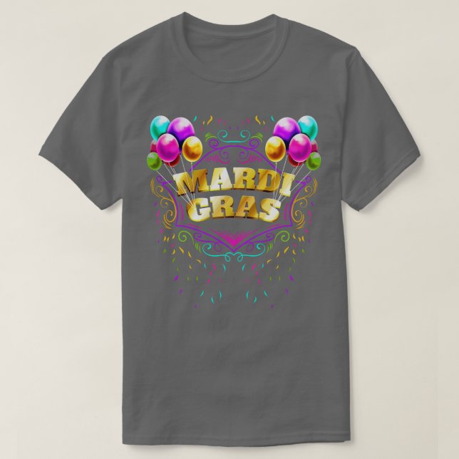Ballons und gelbe goldene Buchstaben für T-Shirt (Design vorne)