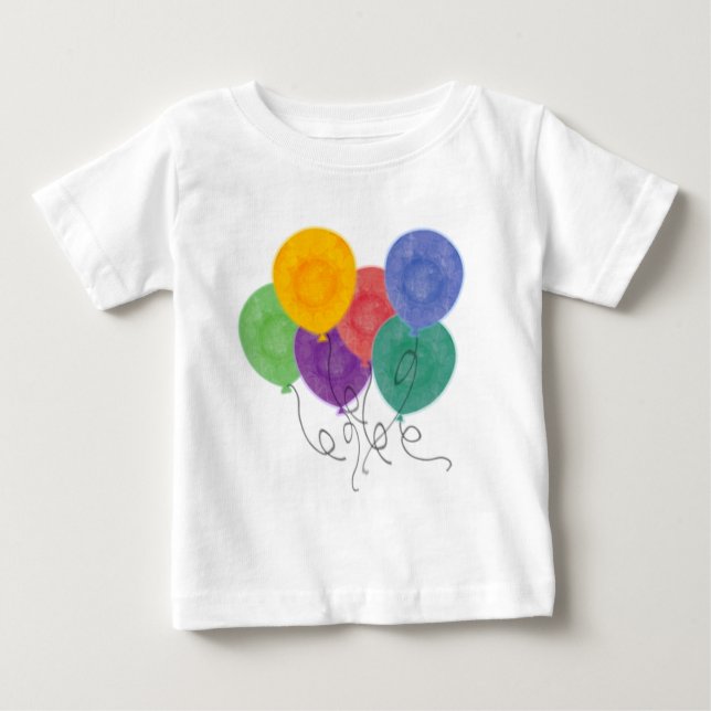 Ballons und Grafiken Baby T-shirt (Vorderseite)