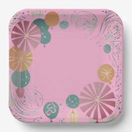 Ballons und Sterne Pappteller