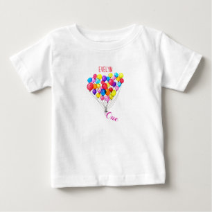 BALLOON 1. Geburtstag Personalisiert 1. Baby T-shirt