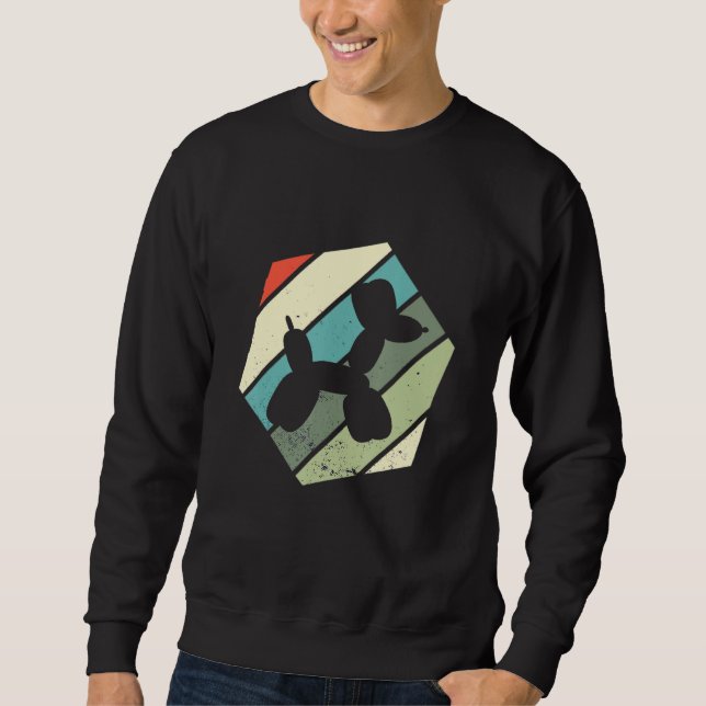 Balloon Animal Hexa Retro Balloon Twisting Balloon Sweatshirt (Vorderseite)