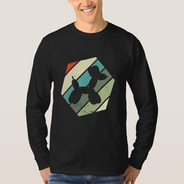 Balloon Animal Hexa Retro Balloon Twisting Balloon T-Shirt (Vorderseite)
