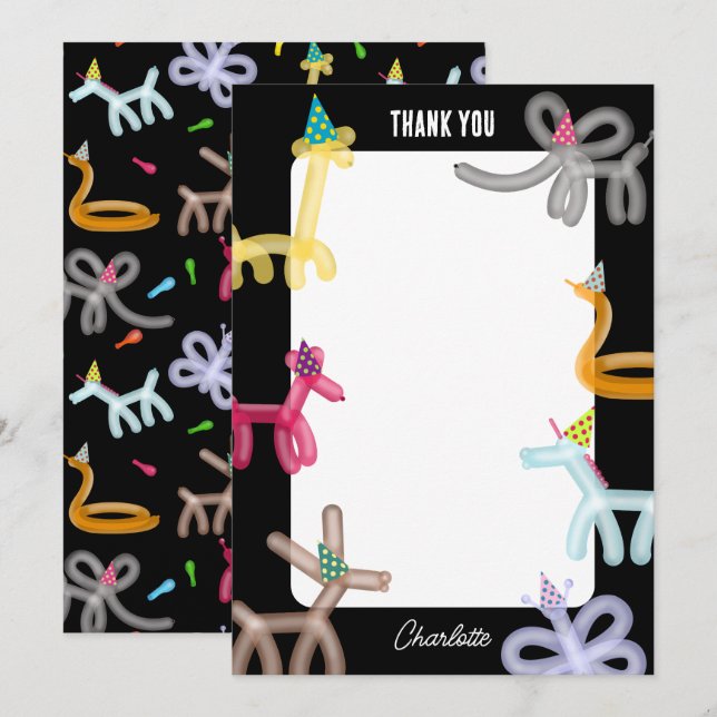 Balloon Animals Kids Party Theme (Vorne/Hinten)