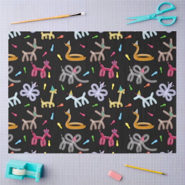 Balloon Animals Kids Party Theme Seidenpapier (Basteln)