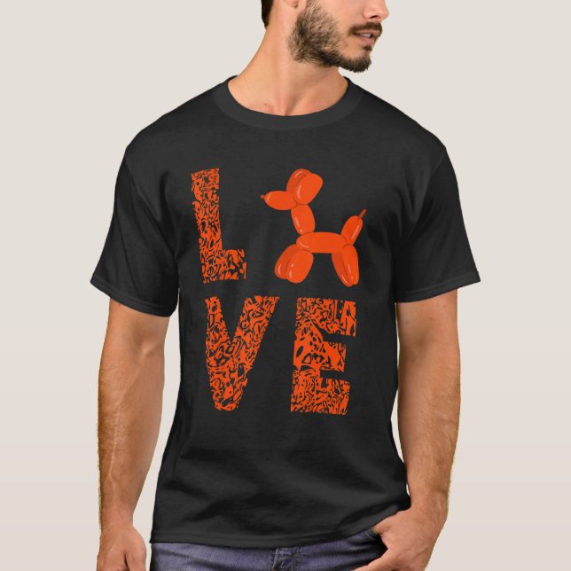 Balloon Artist Leopard Love Balloon Animal Balloon T-Shirt (Vorderseite)