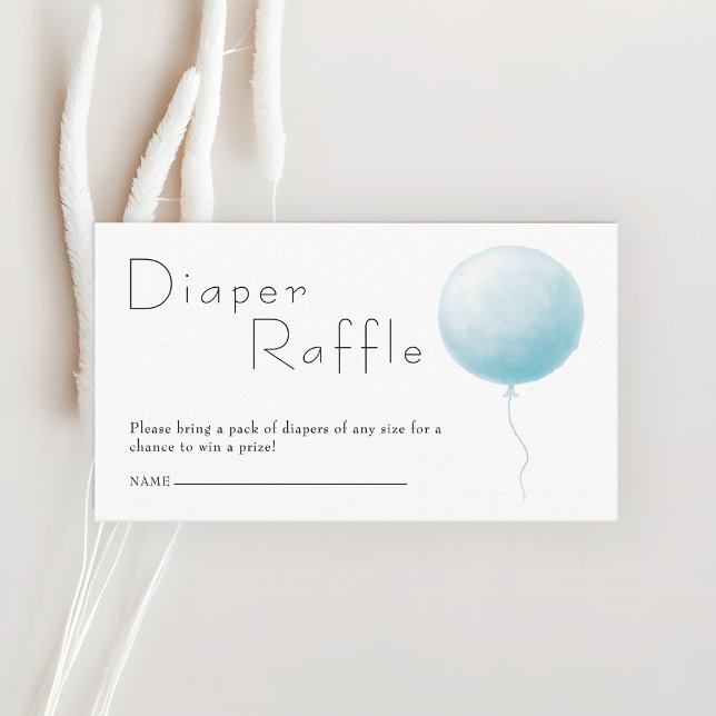 Balloon Baby Boy Shower Diaper Raffle Ticket Begleitkarte (Von Creator hochgeladen)