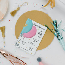 Balloon Baby Shower Einladung