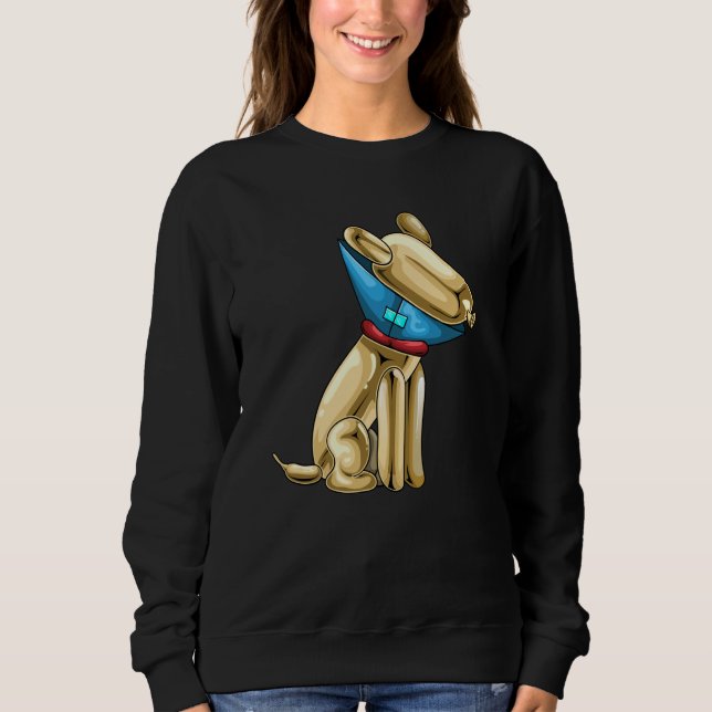 Balloon Balloon Animal Dog Cone of Shame Sweatshirt (Vorderseite)