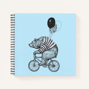Balloon Bicycle Bear Notizbuch