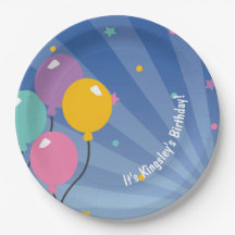 Balloon Birthday Party Dark Blue