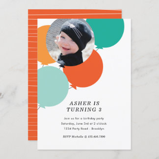 Balloon Birthday Party Einladung