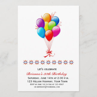Balloon Bouquet, Geburtstag Einladung