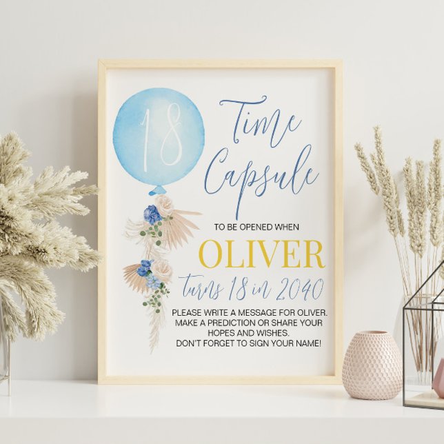 Balloon Boy Birthday Time Capsule Sign Poster (Von Creator hochgeladen)